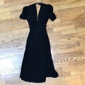 Cinched Sleeve MIDI Dress